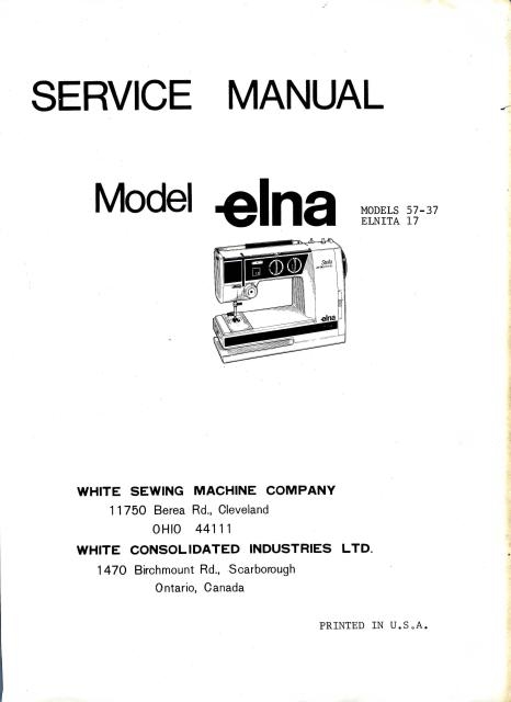 Elna Stella Electronic Manual