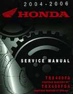 05 Honda Trx 400 Fa Service Manual